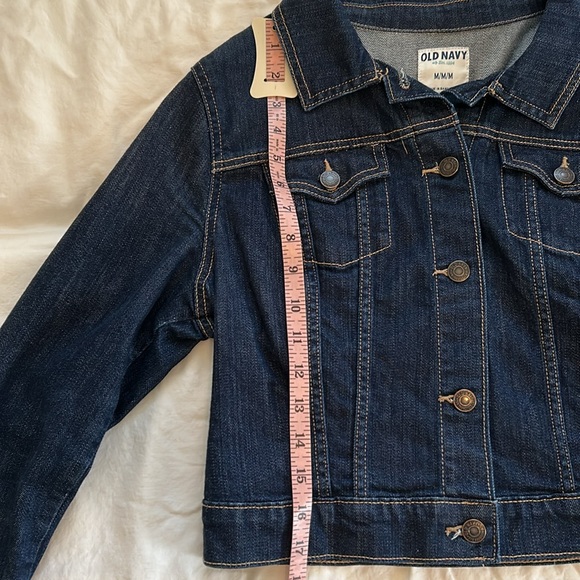 Old Navy Jean Jacket - EUC. Cropped style, very cute dark denim jacket. - Picture 5 of 9